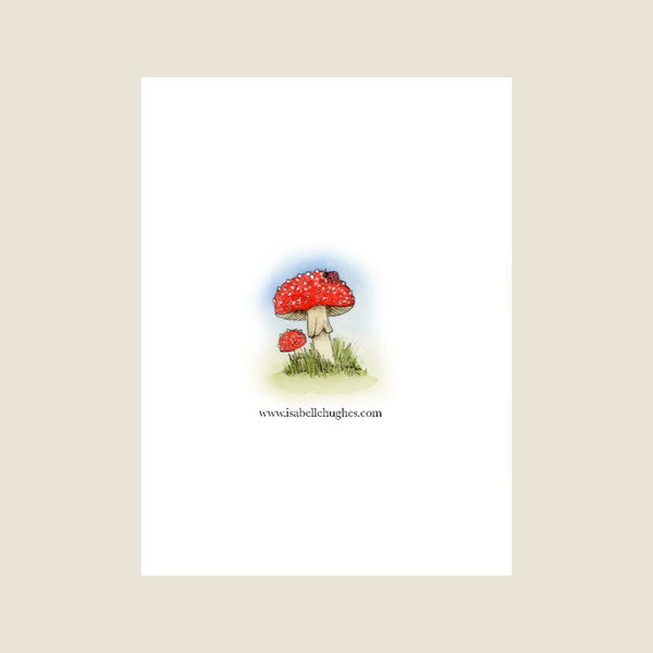 Mushrooms & Ladybug - Blank Card