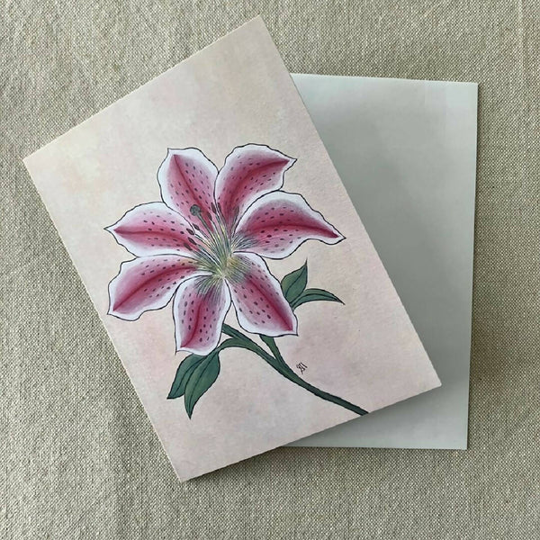 Stargazer Lily Notecard