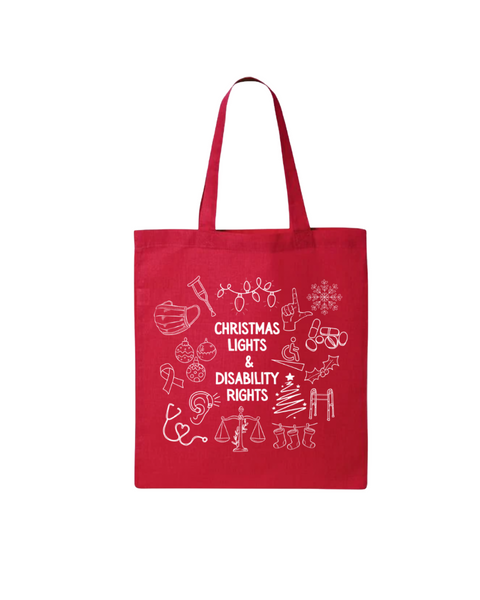 Christmas Lights & Disability Rights Tote Bag