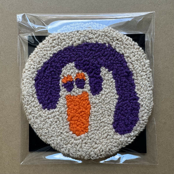 Halloween Sugar Cookie Ghost Mug Rug