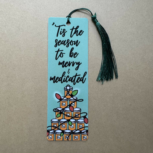 Merry & Medicated Double-sided Tassel Bookmark