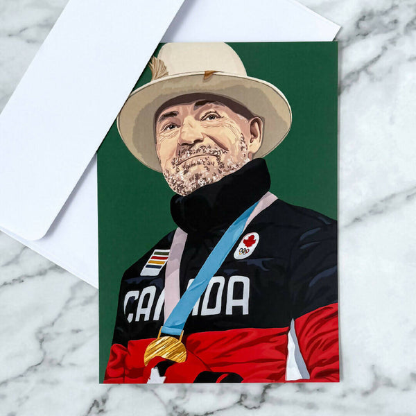 Gord Downie gold medalist greeting card