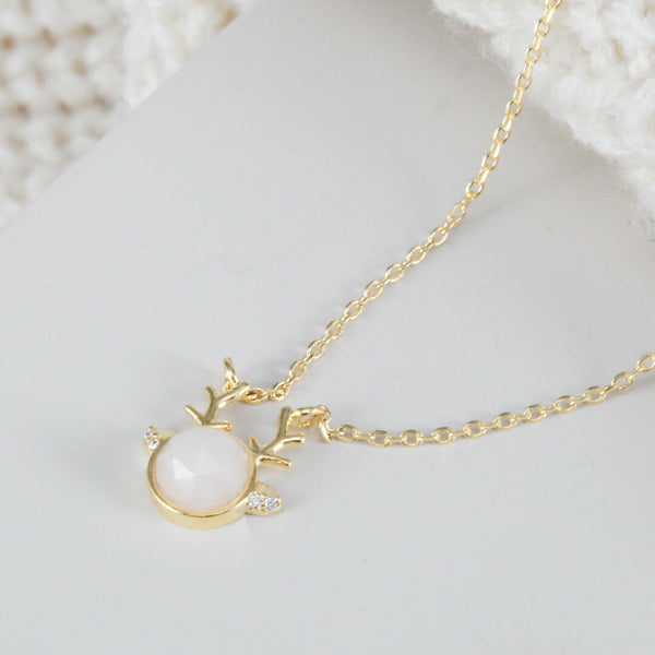 Oh Deer! Opal Necklace