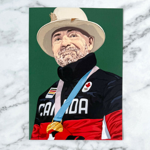 Gord Downie gold medalist greeting card