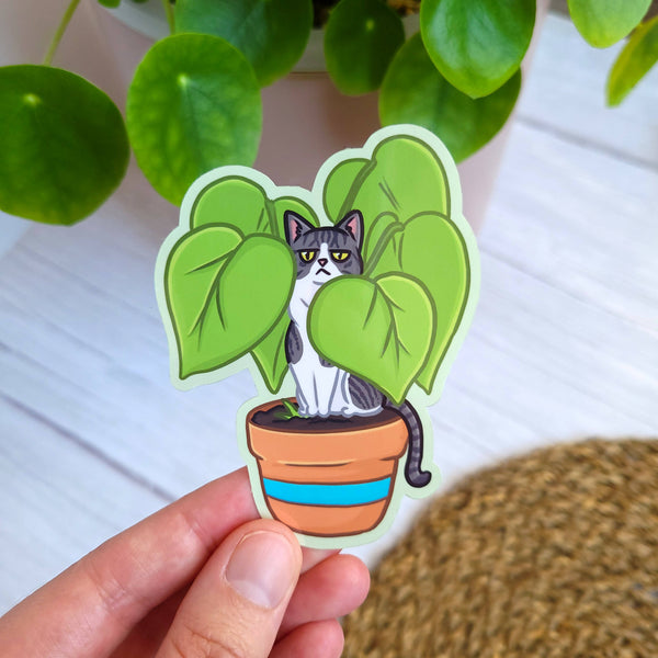 Plant Kitty 3.5" Vinyl Sticker - Shop Motif