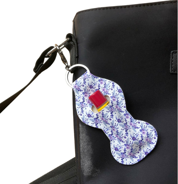 Purple Flowered Chapstick Holder