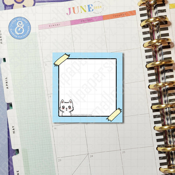 NP023 - Blue Luna Blushing 3x3in Memo Notepads