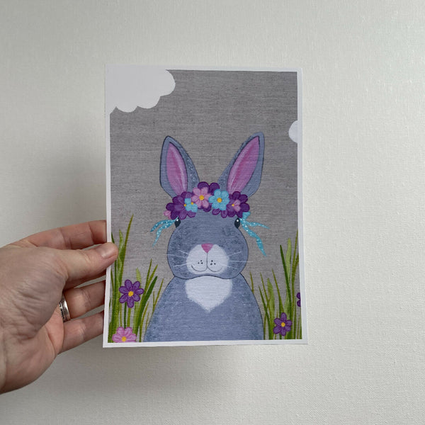 Lapin aux fleurs - 5x7