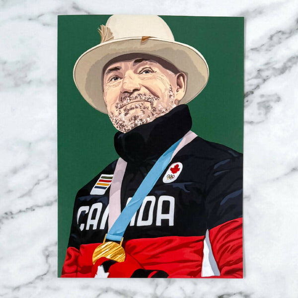 Gord Downie gold medalist greeting card