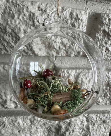 Red Spotted glass globe