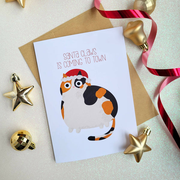 Santa Claws is Coming to Town 5x7