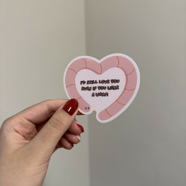 Worm Love Sticker