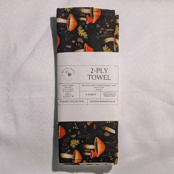 Dark Fungi 2 ply towel