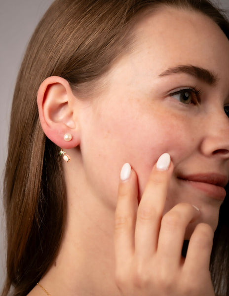 Rosy Whispers Front-Back Earrings