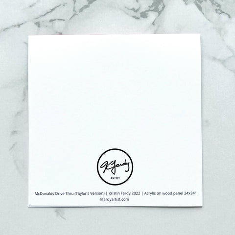Taylor Swift McDonalds employee blank greeting card - Shop Motif