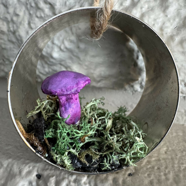 of Ring Mushroom Ornament - purple mushroom