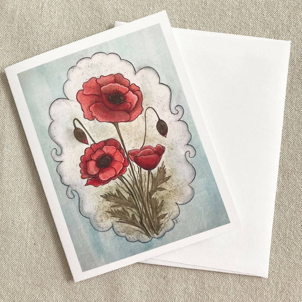 Poppies Notecard