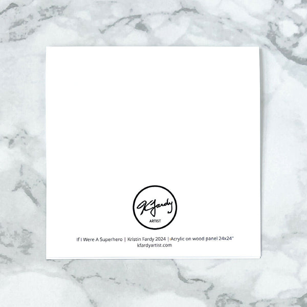 If I Were A Superhero blank greeting card
