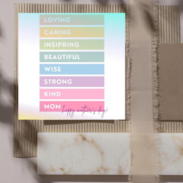 Mother's Day Card - Stripes
