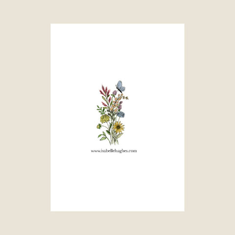 Wildflowers & Butterfly Blank Card - Shop Motif
