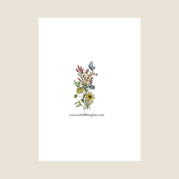 Wildflowers & Butterfly - Blank Card