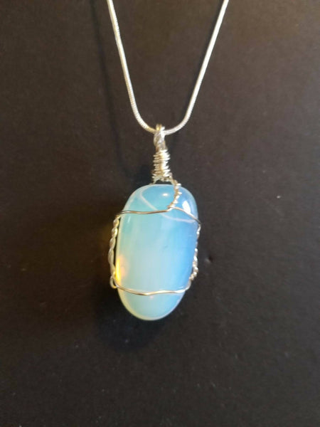 Wire Wrapped Gem/Crystal Necklace