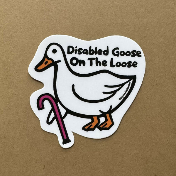 Disabled Silly Goose Sticker
