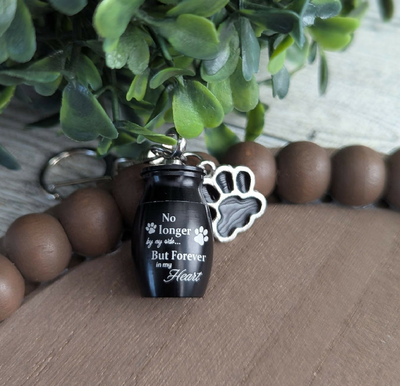 Black Urn with Blak Paw