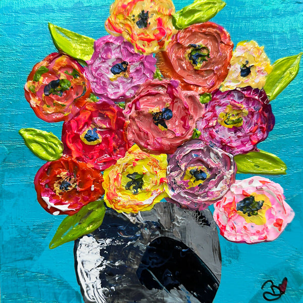 Joyful Flowers in Vase-01