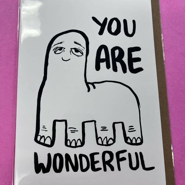 You Are Wonderful Card - Shop Motif
