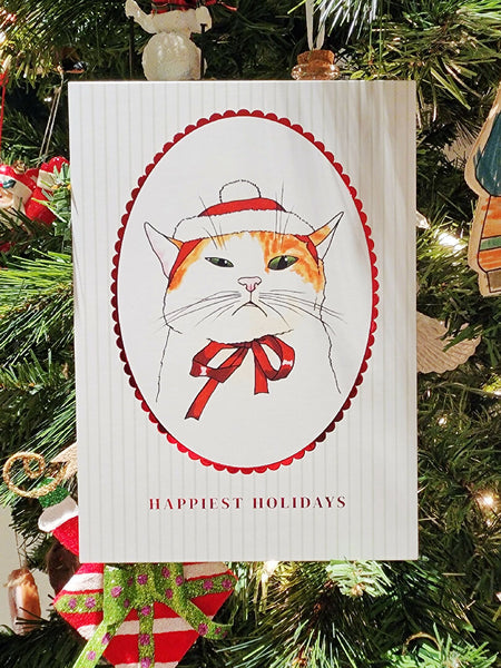 Happiest Holidays Cat Card