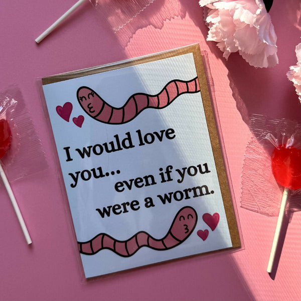 Carte de Saint-Valentin Worm Love