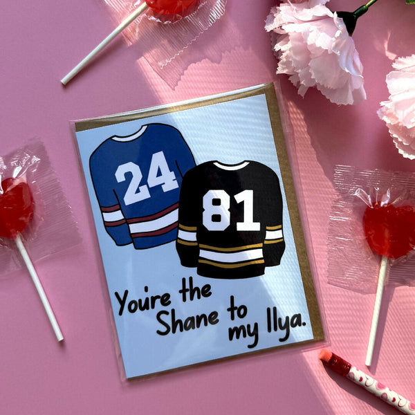 Heated Rivalry Hockey Romance Valentines Day Card