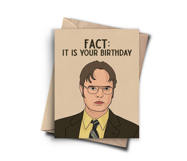 Pop Cult Paper - The Office Dwight Birthday Card - Funny Birthday Card