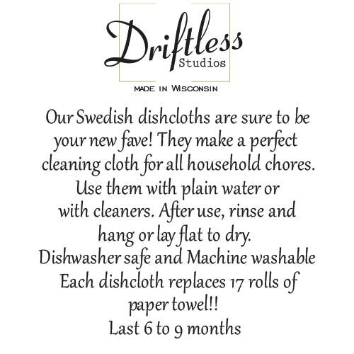 Driftless Studios - Vintage Fish Scale Pattern Swedish Dishcloth - Dish Cloth