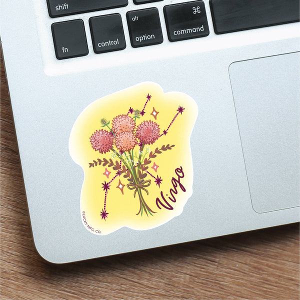 Lucky Mfg. Co. - Virgo Zodiac Flower Vinyl Sticker - Shop Motif